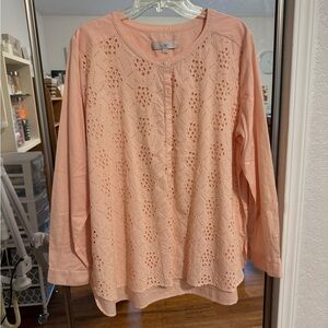 Loft cotton eyelet tunic